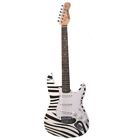 000btge139zb Full Size Inch Zebra Electric Guitar Gig Bag Strap Cable