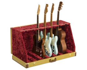 0991017500 2 Box Used Fender Classic Series 7-guitar Case Stand - Tweed