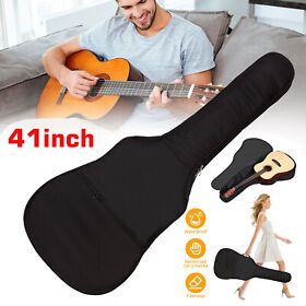 41in Acoustic Guitar Case Gig Bag Waterproof Heavy Duty Strap Backpack Protector