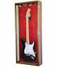 822426411990 Guitar Display Case Walnut Wood Us Cabinet Led