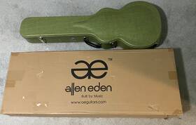 Allen Eden 850028440858 Nib Sage Green Style Alligator Locking Hardshell Guitar Case With Key