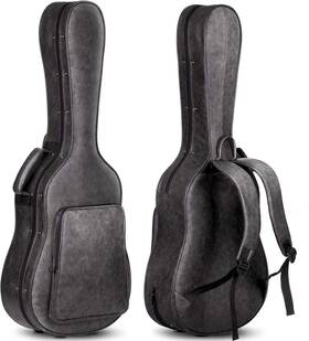 Cahaya 313050024002 Guitar Case Acoustic Hardshell 0.8in Thick Padding Waterproof Pu With 3