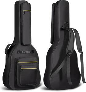Cahaya 445020880820 44 Inch Guitar Bag Multi-pockets For Jumbo And Dreadnought Yellow Line Gu