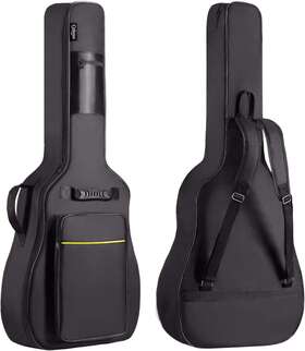 Cahaya 689737587970 41 Inch Acoustic Guitar Bag 0.35 Thick Padding Water Resistent Dual