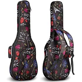 Cahaya Electric Guitar Bag Rose Printing Soft Case 8mm Padding Gig