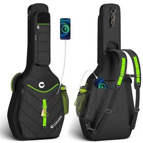 Cahaya Ev-cy000403-acoustic Guitar Case Acoustic Soft - 0.47in Thick Padding 5 Pockets Gig Bag Wit