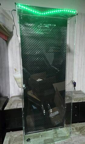Chiburashka3 822426410061 Guitar Display Case Acrylic Led Light Rack Bass Electric Uv Cabinet Read