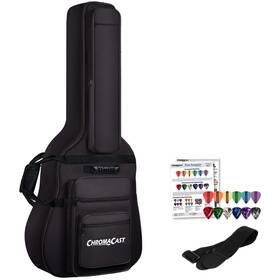 Chromacast 811501017943 Acoustic Guitar 6-pocket Padded Gig Bag With Strap And Pick Sampler