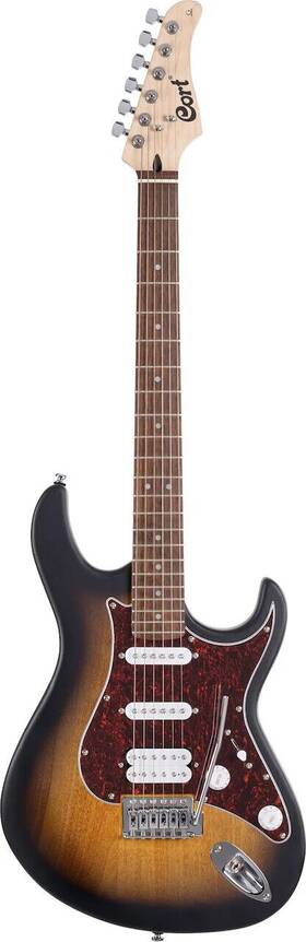 B-001-1901-0 Cort G110opsb G Series Double Cutaway Electric Guitar. Open Pore Sunburst