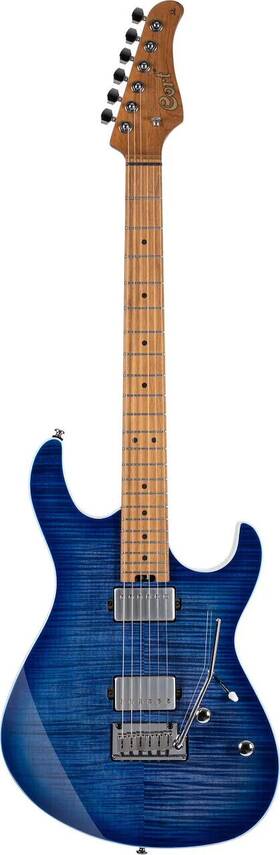 G290fatiibbb Cort B-001-1915-0 Double Cutaway Electric Guitar. Bright Blue Burst