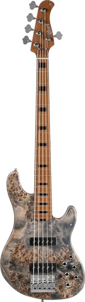 Gbmodern5opcg Cort Gb Series Modern 5 String Bass Guitar. Open Pore Charcoal
