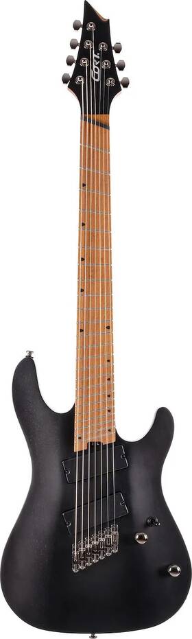 Kx307msopbk Cort Kx Series Multi Scale 7 String Electric Guitar. Open Pore Black