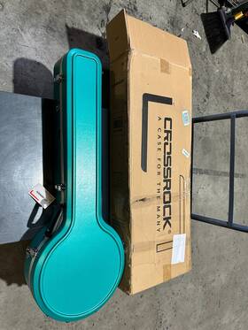 Cra861bjrg Crossrock 5-string Resonator And Gibson Tenor Banjo Case-abs Molded Hardshell