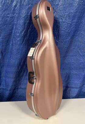 Cra862cefrg Crossrock 3/4 And 4/4 Size Cello Case Abs Molded Hardshell With Wheels-rose Gold