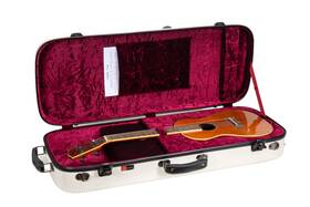 Crf2020bu-r Crossrock Baritone Ukulele Case Hardshell With Tsa Lock - 100% Fiberglass