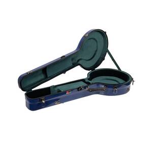 Crf2023bjnvbl Crossrock Fiberglass Case For 5-string Resonator Banjo Tsa Lock-navy Blue