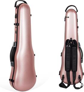 Crf4020svrg Crossrock Poly Carbon Fits 4/4 Violins Anti-scratch Shaped Flight Case In Rose