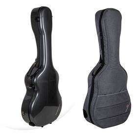Crf5030ombk Crossrock Fiberglass Case-fits Om/000-14 Fret Acoustic Guitars Weight 7 Lb-black