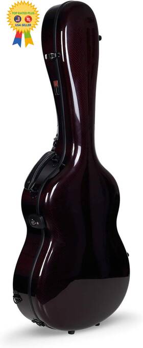 Crf6000crd Crossrock Air Carbon 4/4 Classical Guitar Case 100% Red
