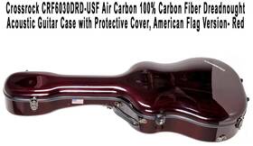 Crf6030drd-usf Crossrock Air Carbon Dreadnought Acoustic Guitar Case - Deep Red