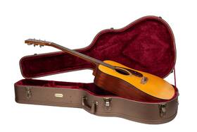 Crw520d28cb Crossrock Designer Series- Wooden Case For D28 Acoustic Guitar-chocolate Brown