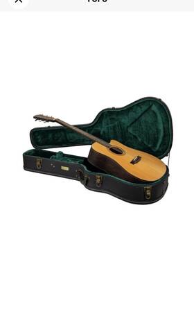 Crw520dbk Crossrock New Wooden Case-fits 12-string Acoustic Dreadnought Guitars Black