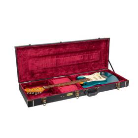 Crw520e Crossrock Wood Case For Fender Stratocaster And Telecaster Guitars-security Lock