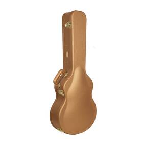 Crw520omlg Crossrock Wooden Case-fits Om/000-14 Fret Acoustic Guitars-luxury Gold