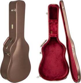 Crw520sbcb Crossrock Super Jumbo Acoustic Guitar Case For Gibson Sj-200 Chocolate Brown