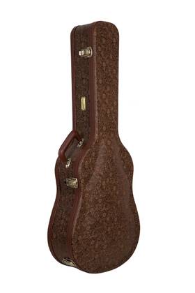 Crw530d28bq Crossrock Designer Series- Wooden Case For D28 Acoustic Guitar-blossom Brown