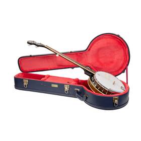 Crw630bj Crossrock Relief Series Wooden Case For 5 String Resonator Banjo-ocean Blue