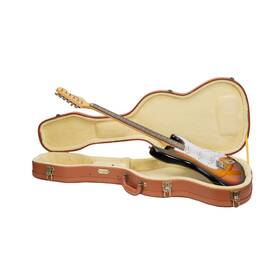 Crw630stro Crossrock Wooden Case For Telecaster And Stratocaster Style Electric Guitars
