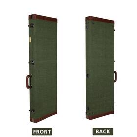 Crw760bgn Crossrock Bass Guitar Case For Fender Precision And Jazz Bass-green Chevron Tweed