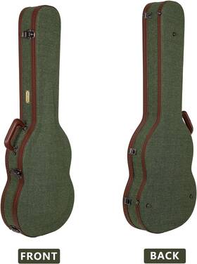 Crw760sggn Crossrock Sg Electric Guitar Case Green Chevron Tweed Plush Velvet Interior