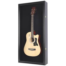 Gtar1b Displaygifts Bl -bla 42 Inch Acoustic Guitar Frame Display Case Shadow Box Lockable Wall Mountable Cab