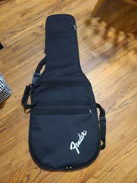 Fender 394807202199 Soft Guitar Case Padded Gig Bag Carry Handles Backpack Strap Black
