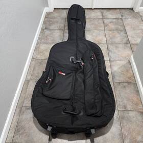 Bassgopb-bass34 Gator Gopb-bass12 Cases Pro Band And Orchestra Travel Bag For 3/4 Doublel