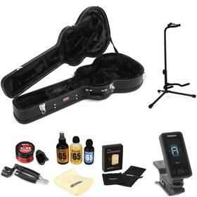 Gwe000acbun Gator Economy Wood Case Essential Care Bundle - Auditorium-size Acoustic Guitar