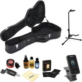 Gwedread12bun Gator Economy Wood Case Essential Care Bundle - 12-string Acoustic Dreadnought
