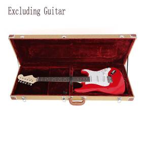 Glarry 629722700755 Electric Guitar Square Hard Case For Gst Gtl 170 Sg And Burning Fire Flat