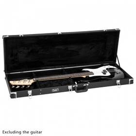 G17000156 Glarry Economical Electric Bass Guitar Black Square Hard Shell Case