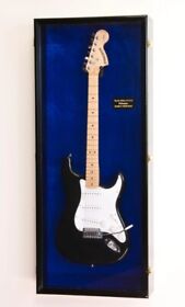 Guitar Display Case Black And Red Wood Usa Cabinet Gibson Fender Taylor Martin 45inch