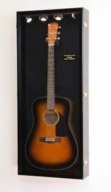 Guitar Display Case Black Wood Led Light Cabinet Gibson Fender Taylor Martin 45inch