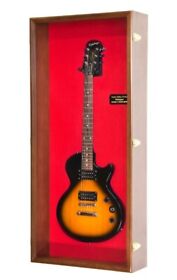 Guitar Display Case Walnut Solid Wood Us Cabinet Gibson Fender Taylor Martin 45inch