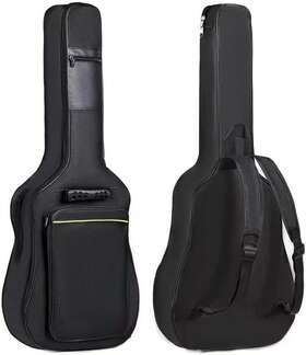 H&z Simple 689854605625 3/4 Size 36 Inches Acoustic Guitar Case Soft Bag 0.3 Inch Black