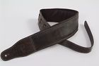 Hls249 Harvest Fine Leather Croco Small Embossed Long Electric Guitar Strap