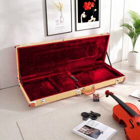 Jt-24852220 Jutoop Yellow Square Electric Guitar Hard Shell Case For St/tl/sg/170/burning Fire Us