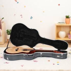 Jutoop Jt-35282882 41 Inch Acoustic Guitar Hardshell Case - Abs Contoured Lockable Padded Grayish Blue