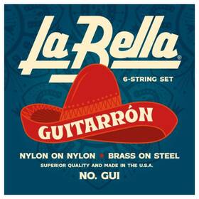 107-95 La Bella 656295018475 Gui Guitarr N 6-string Set
