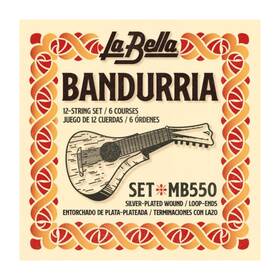 Mb-550 La Bella Mb550 Bandurria 12-string Set Silver-plated Wound Loop-ends 10-35